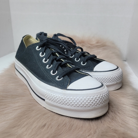 Converse Shoes - Converse Chuck Taylor Black Platform Women's Sneaker Shoes Size 6